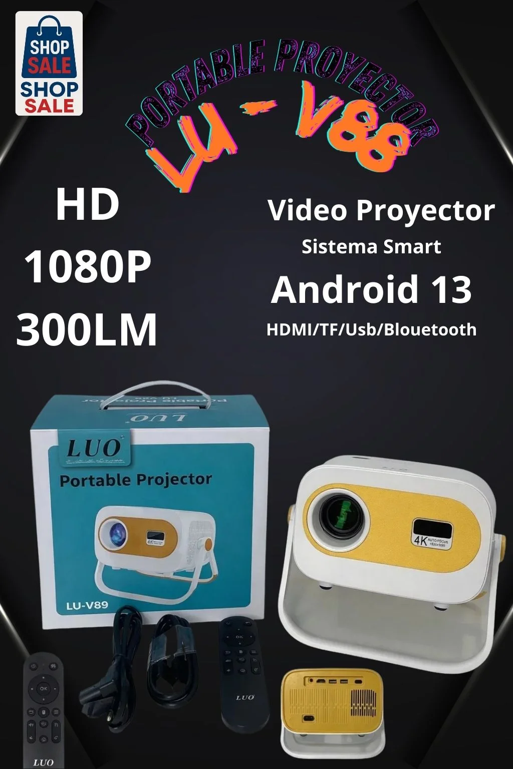 LUO Portable Projector LU-V89 variante