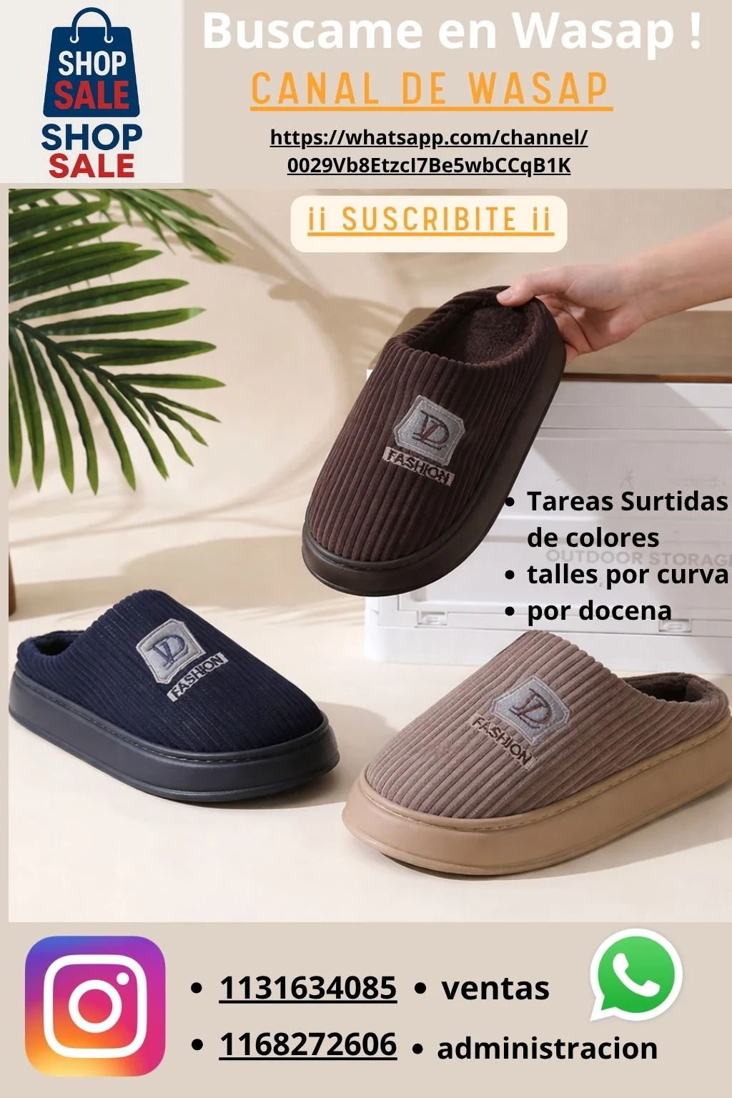 Pantufla de Hombre variante